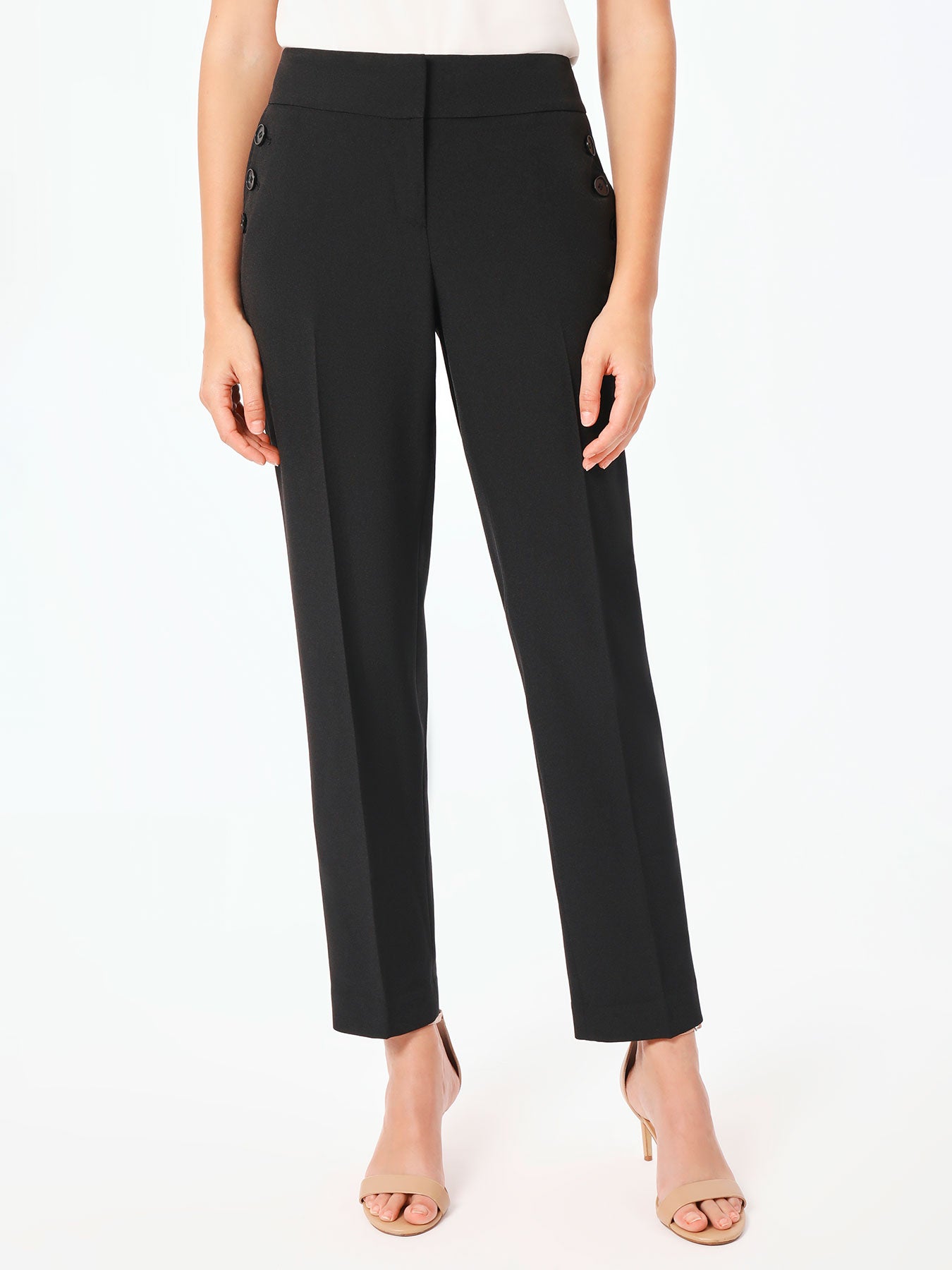 Plus Women's High Waist Stretch Crepe Pants