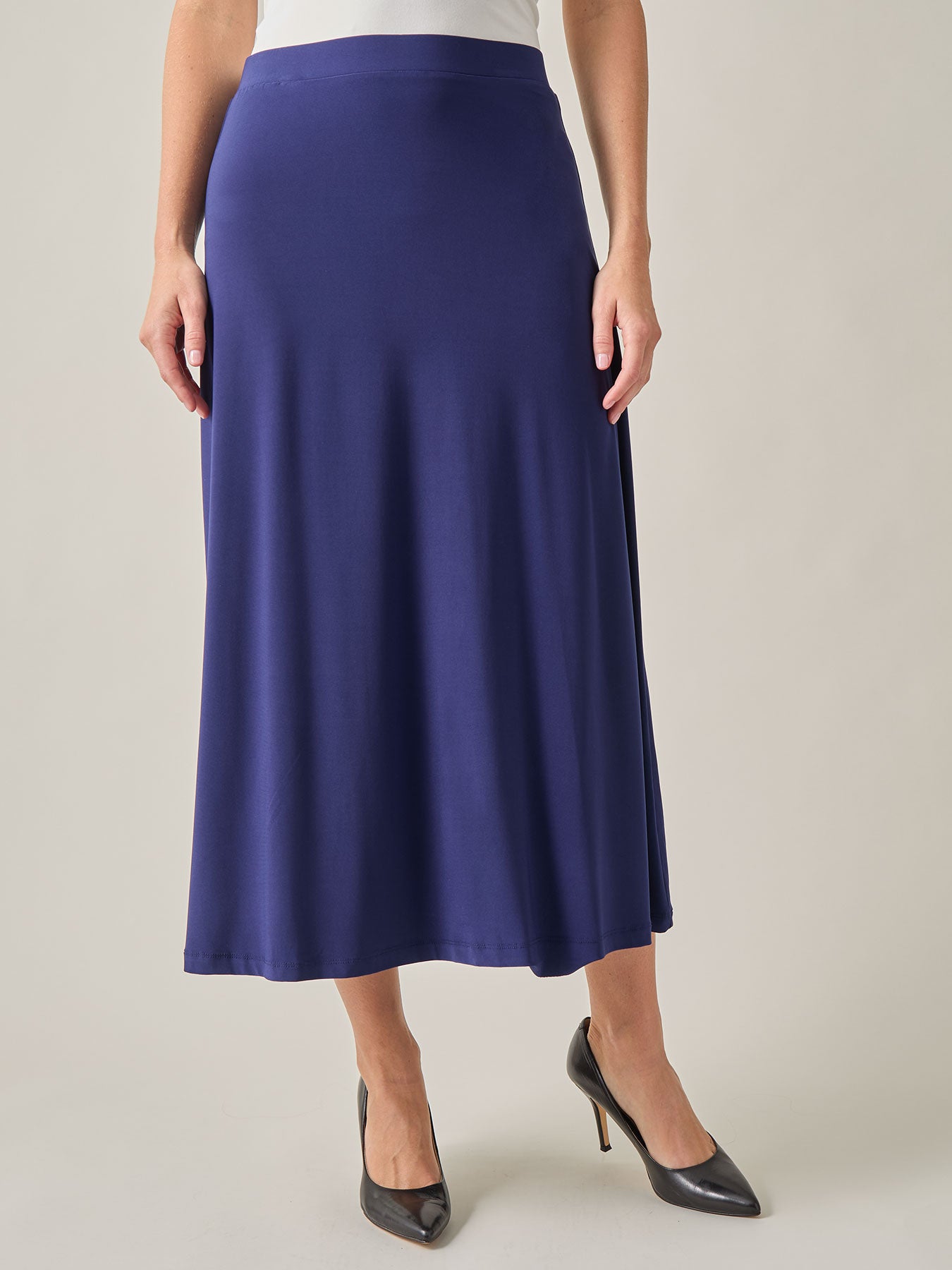 Navy blue knit skirt best sale