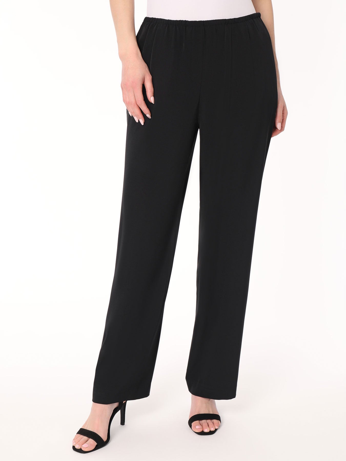 Kasper Separates Black Dress Pants Women SZ 16 Flat Front No Pockets Lined  Wide in 2024