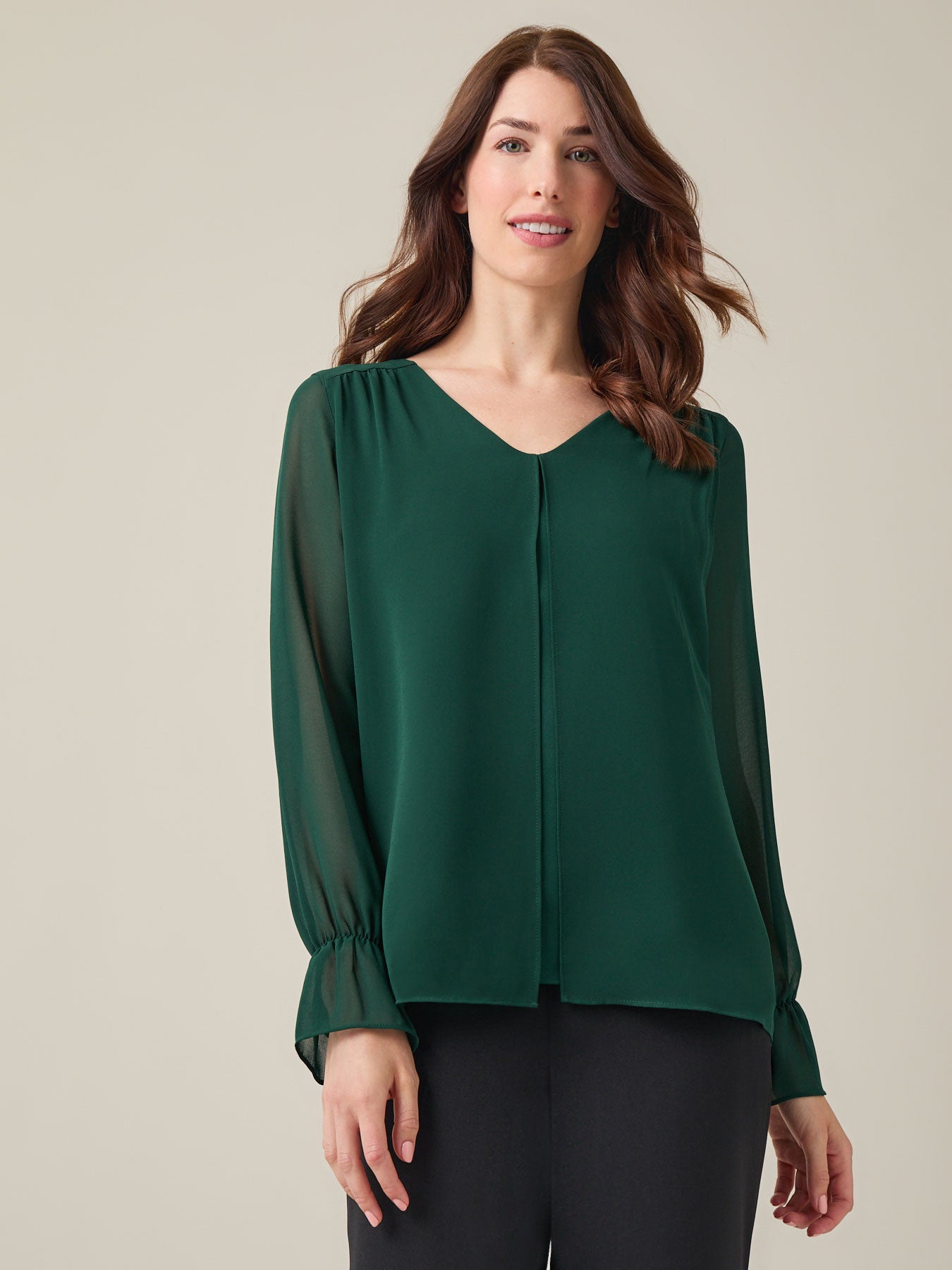 Flounce Sleeve Blouse