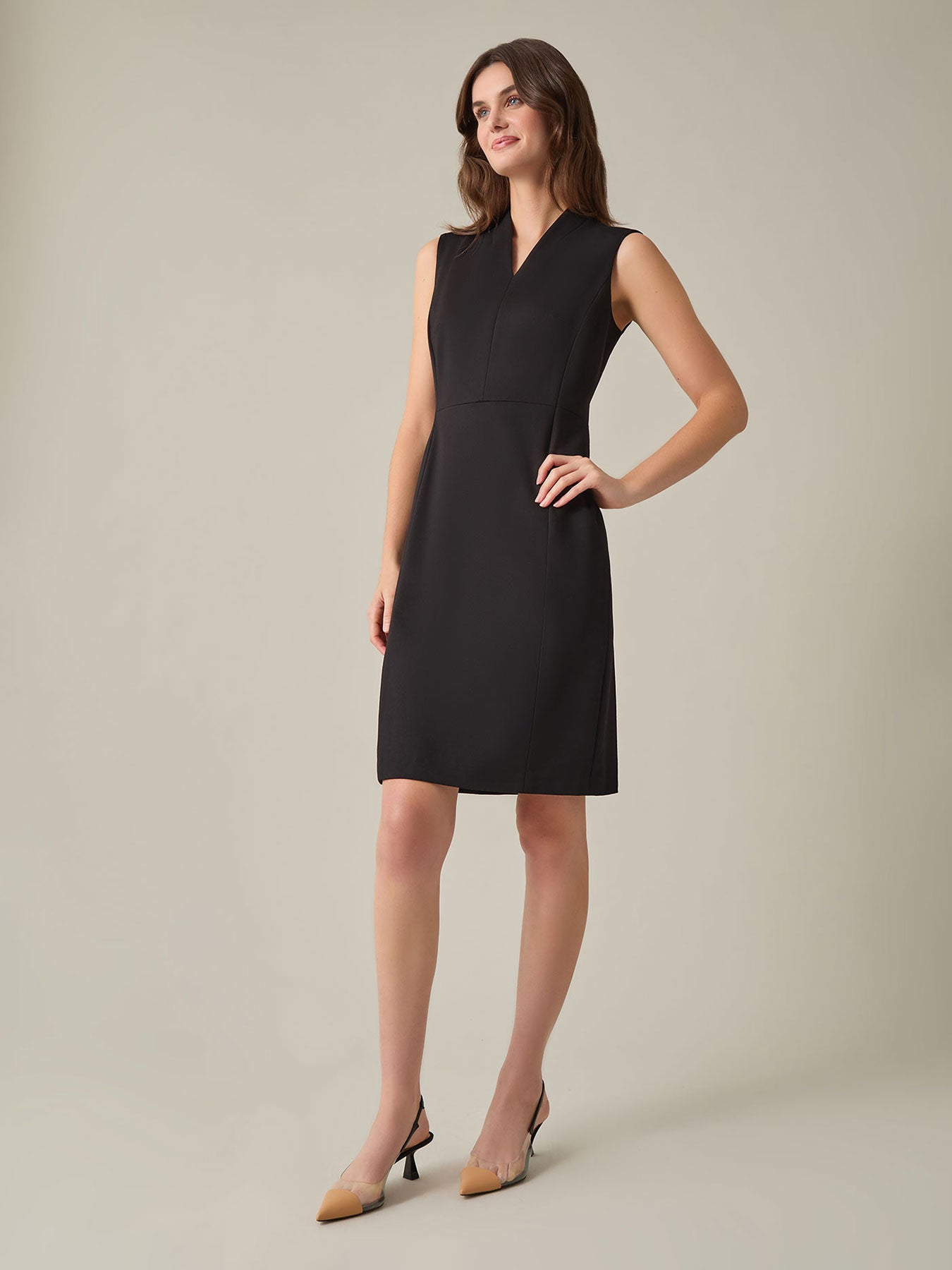 Kasper black sheath dress hotsell