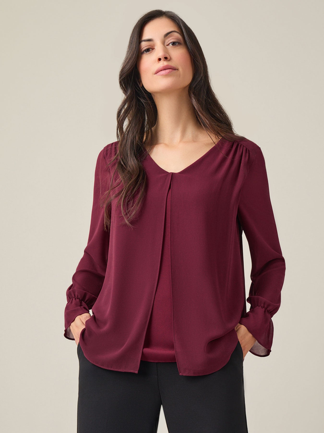 Flounce Sleeve Blouse