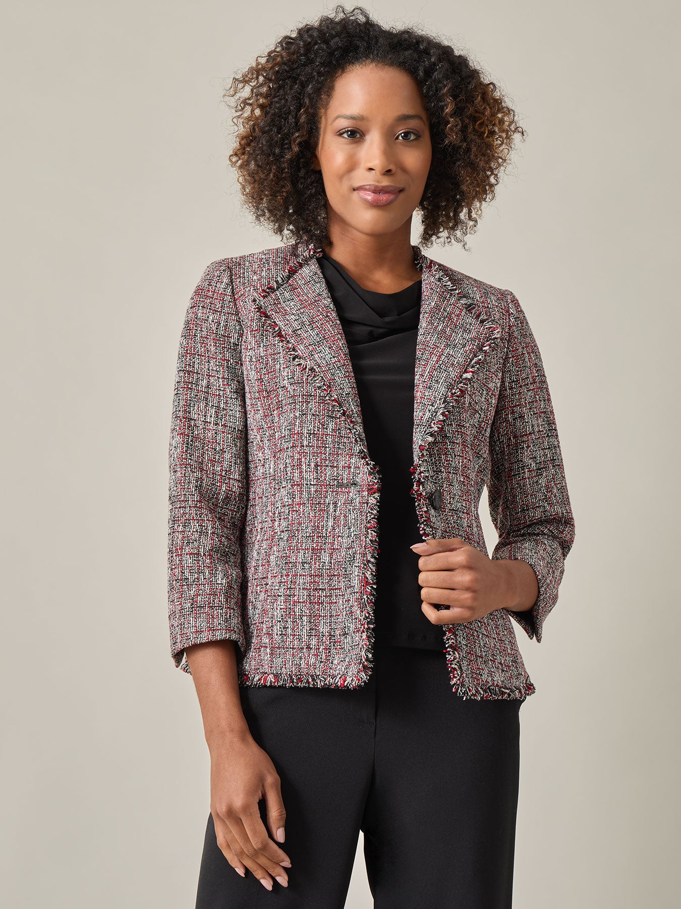 Petite Textured Tweed Jacket