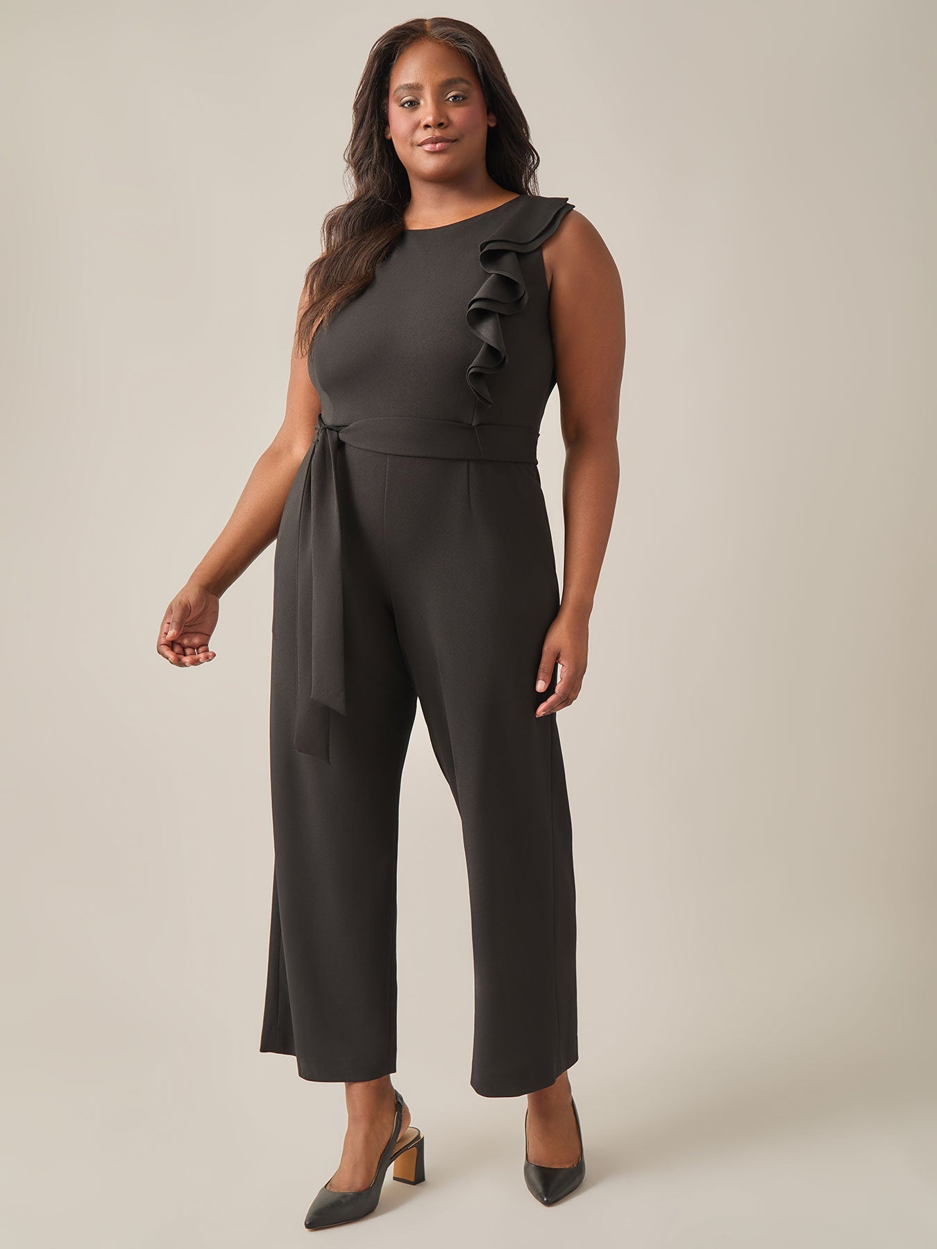 Ruffle jumpsuit plus size online