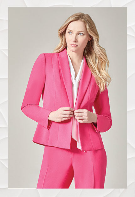 Plain Pink 3 Piece Pants Suit, Pink Power Suit, Pants, Waistcoat and Blazer  Suit Set, Women's Coats, Formal Tailored Suits for Women 