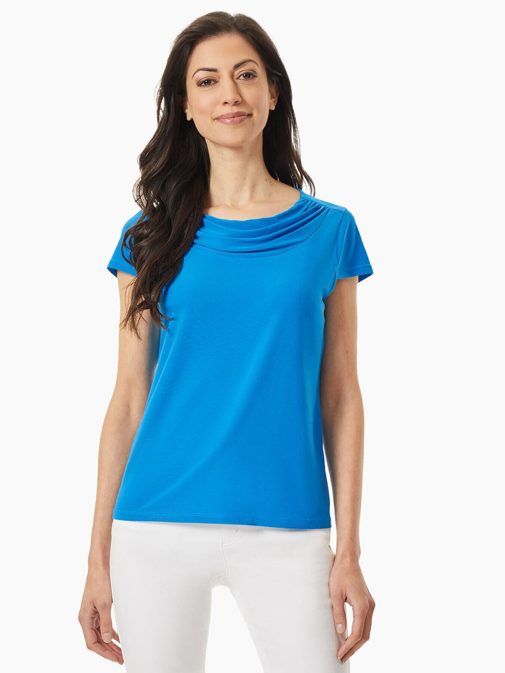 Kasper Petite Cowl-Neck Top - ShopStyle