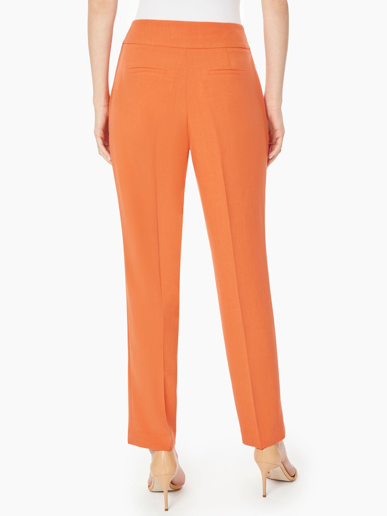 Orange Dress Pants - Stretch Crepe Pants | Kasper