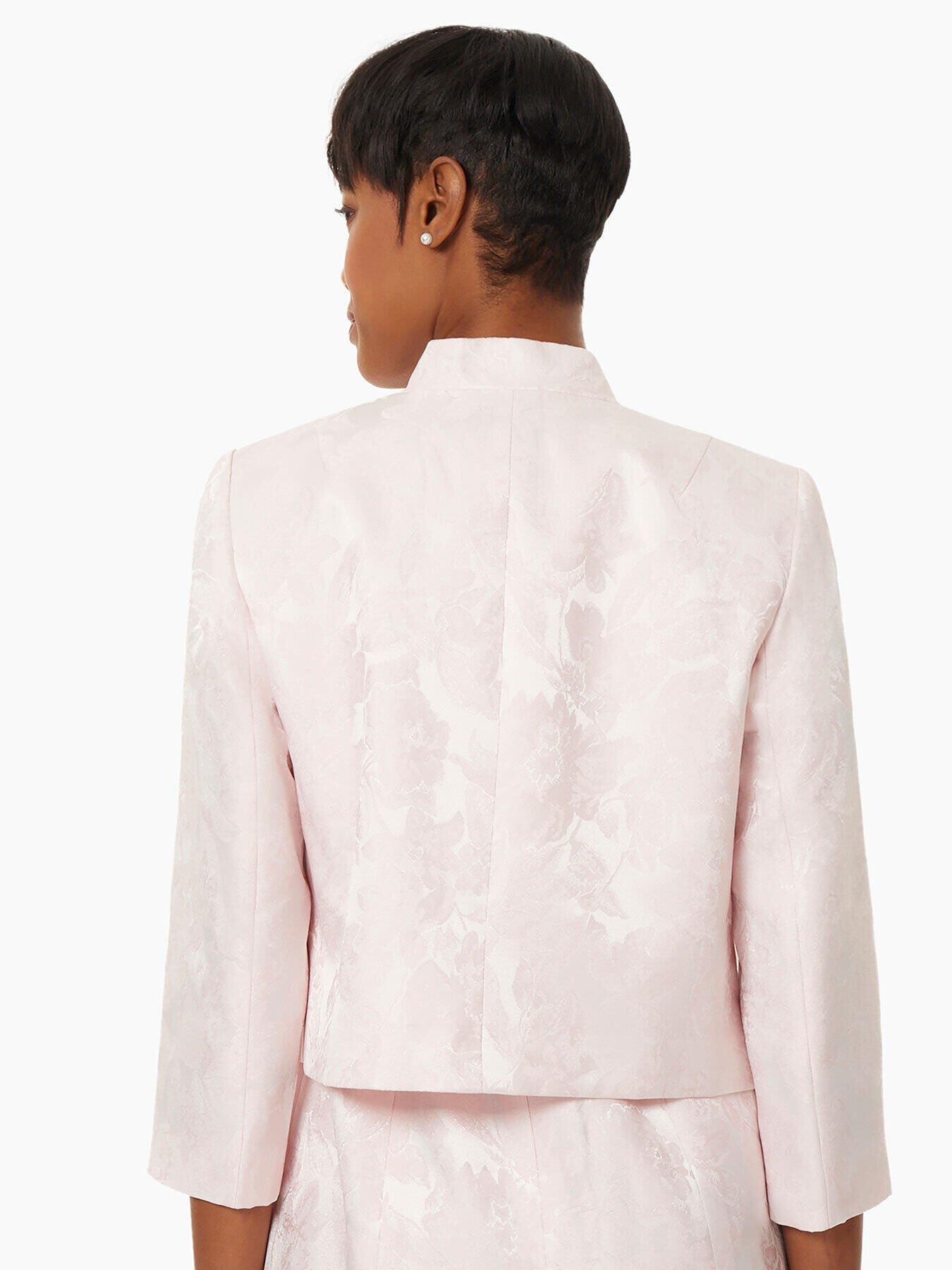 Jacquard Jacket - Pink Floral Jacket | Kasper